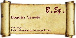 Bogdán Szevér névjegykártya